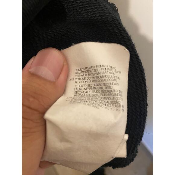 Maison Margiela Hole Punch Distressed Logo Black Pullover Hoodie Sz 40 or Medium - Picture 9 of 9